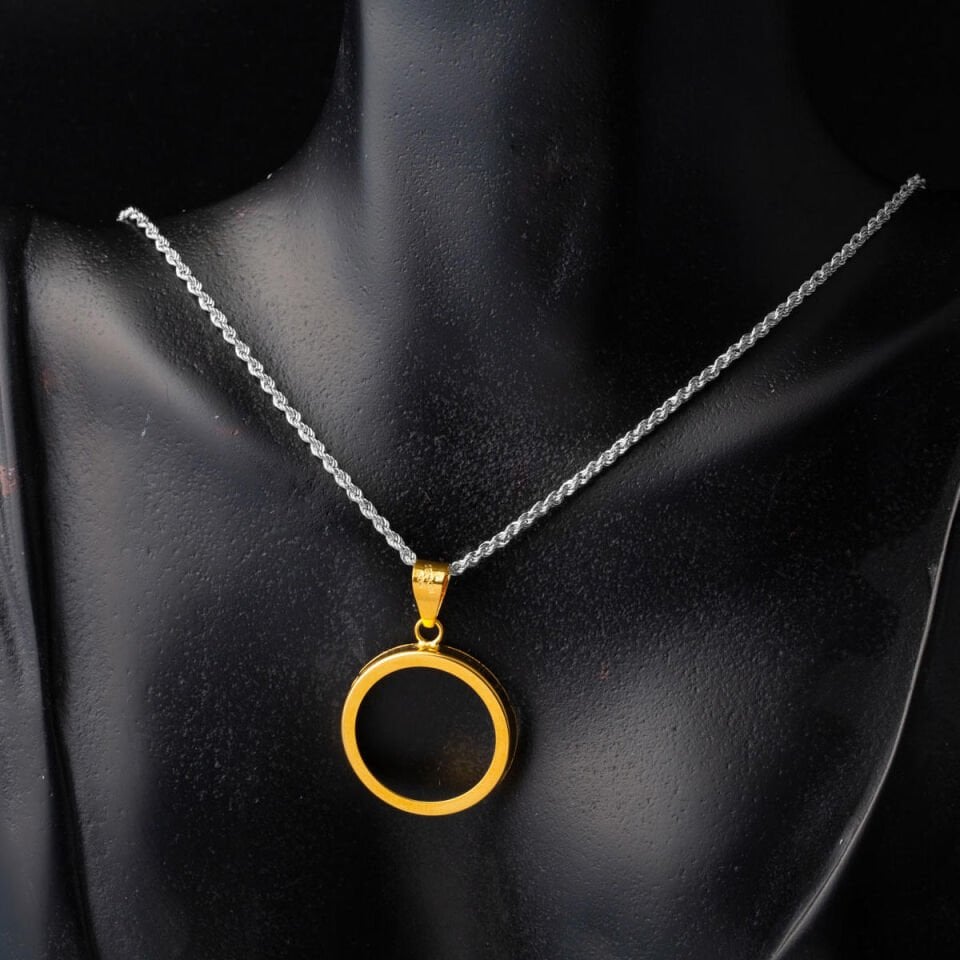 Yarım Altın Takılabilen 14 Ayar Kolye Ucu