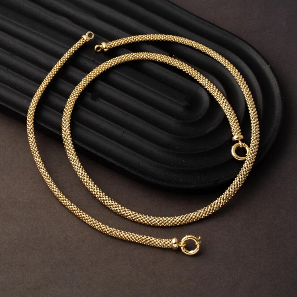 Jesica Kadın 14 Ayar Altın Takı Seti