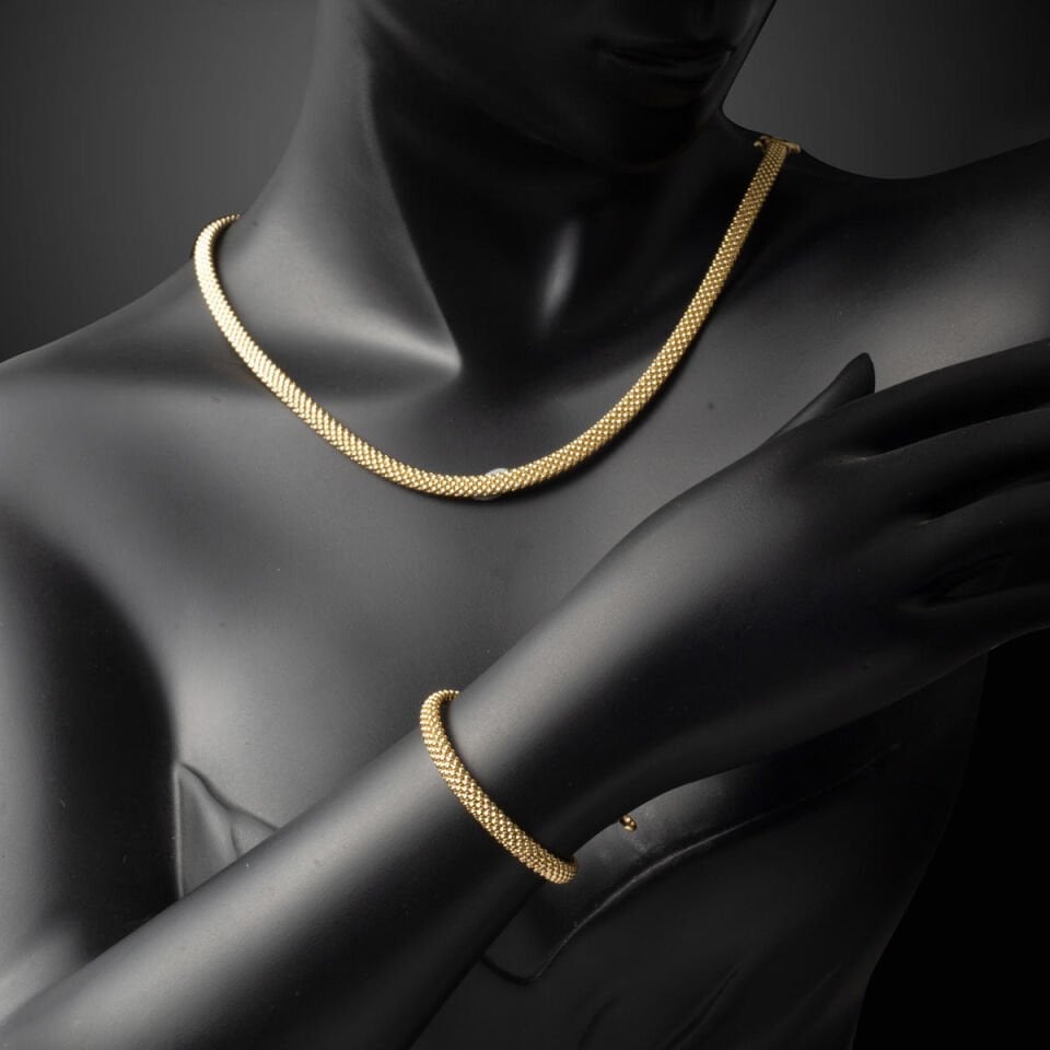 Jesica Kadın 14 Ayar Altın Takı Seti