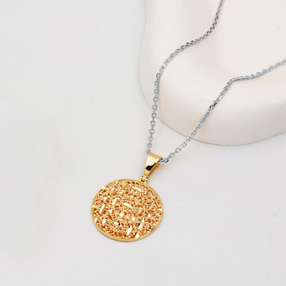 Telkari 14 Ayar Altın Taşsız Kolye Ucu