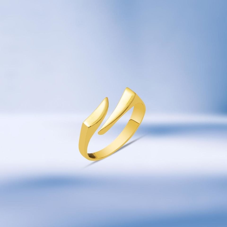 Minimal Tasarımlı Trend 14 Ayar Altın Yüzük