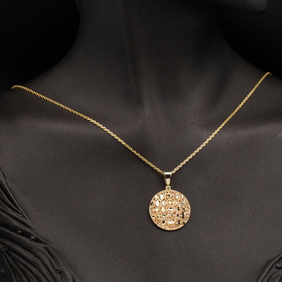 Telkari 14 Ayar Altın Taşsız Kolye