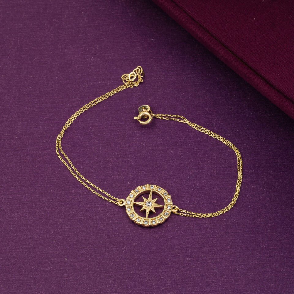 Altın Kuzey Yıldızı Bileklik