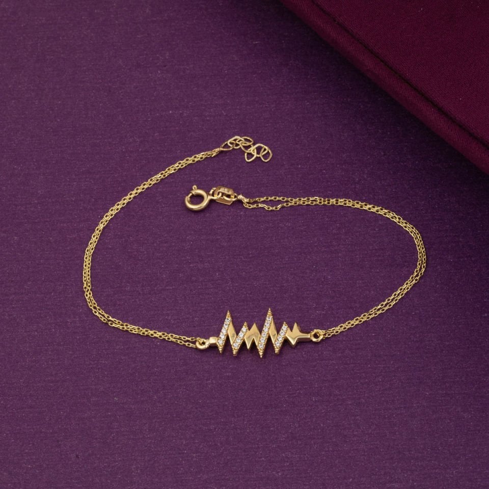 Kalp Ritmi Altın Bileklik