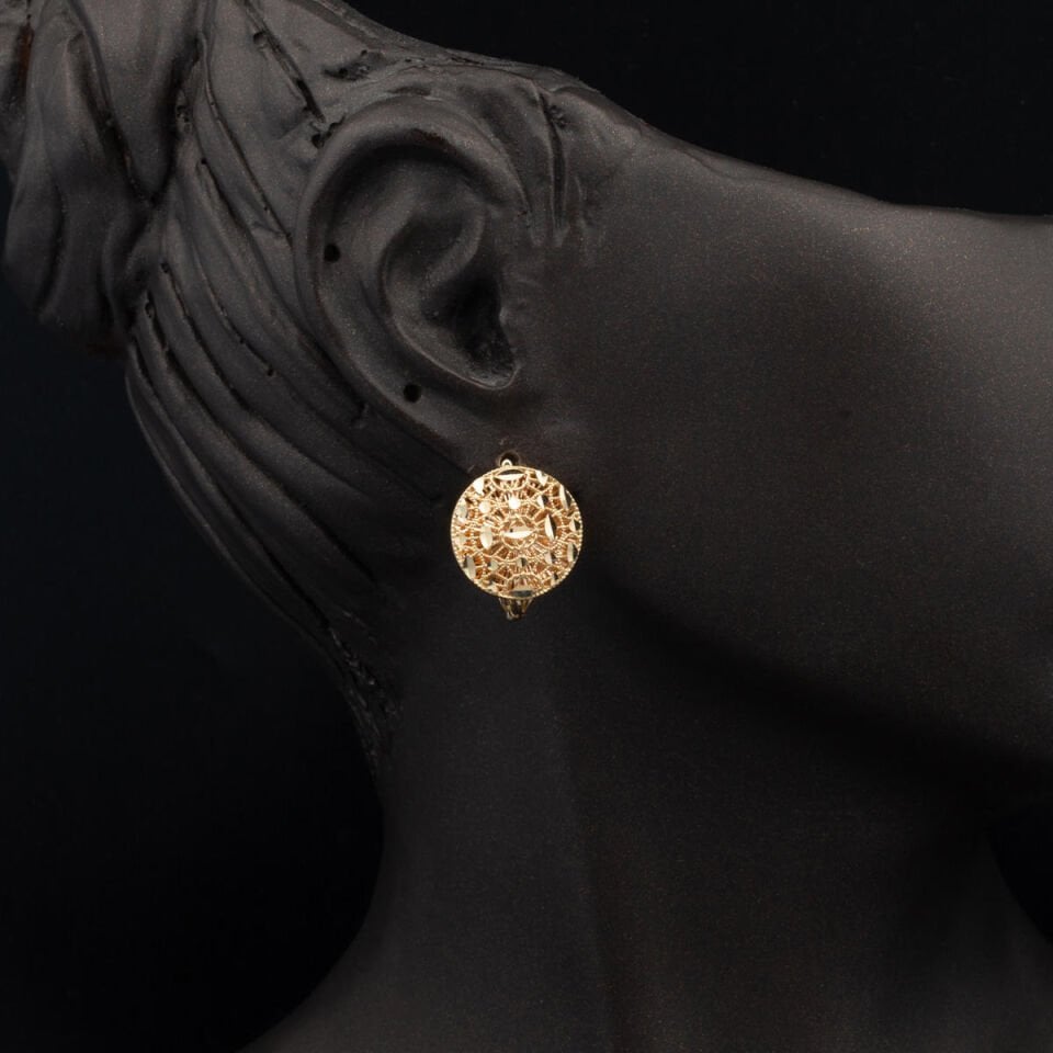 Telkari 14 Ayar Altın Kolye Küpeli Takı Seti