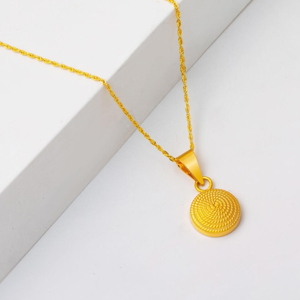 Beypazarı 14 Ayar Altın Kolye 1.5cm Çaplı