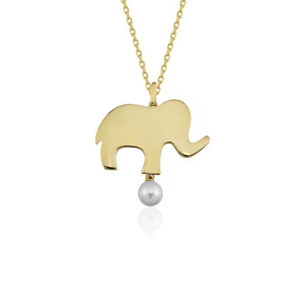 Elephant İncili Altın Kolye