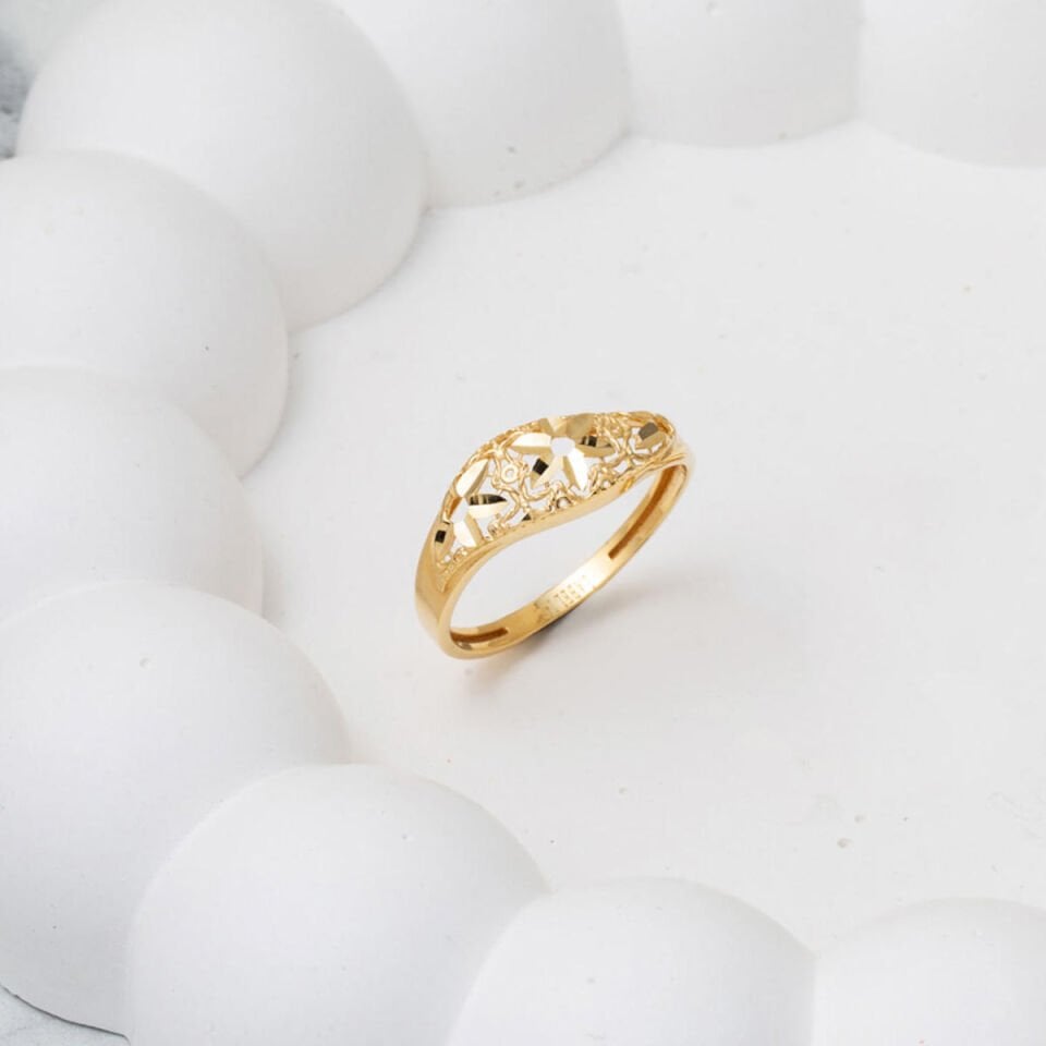 Yaşam Çiçeği 14 Ayar Altın Yüzük