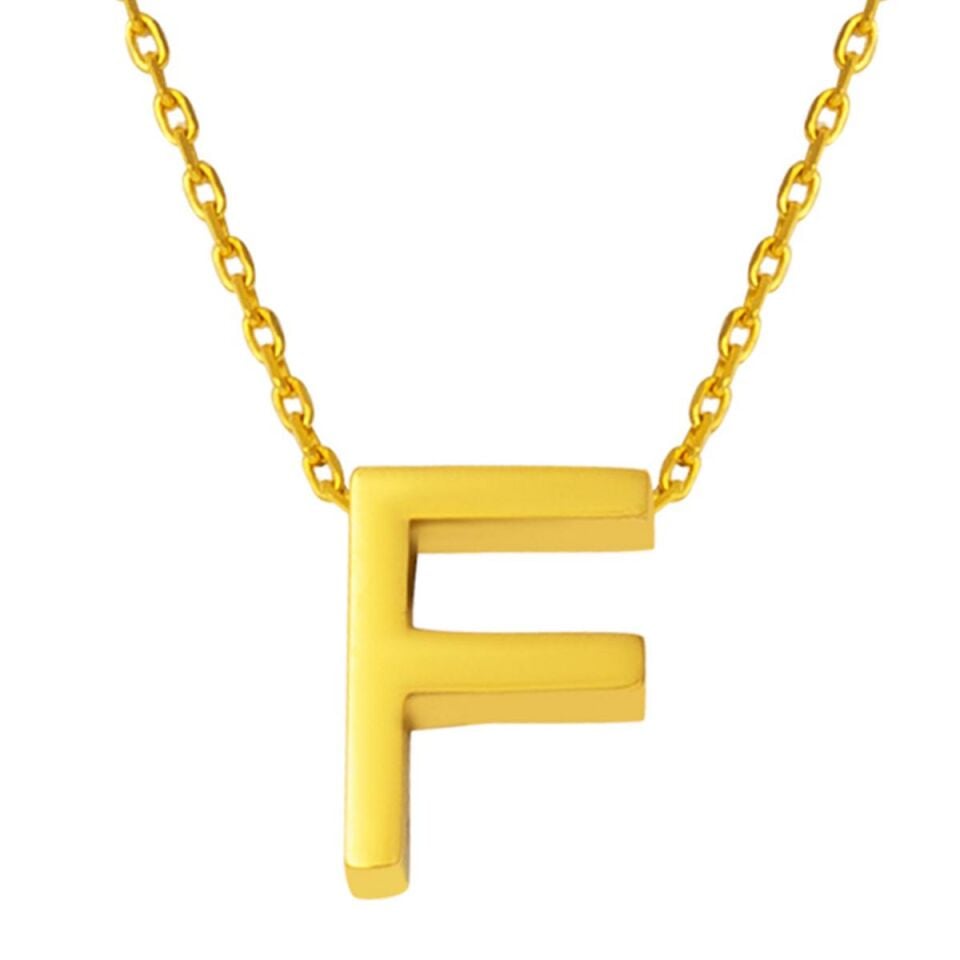 22 Ayar F Harfi Altın Kolye