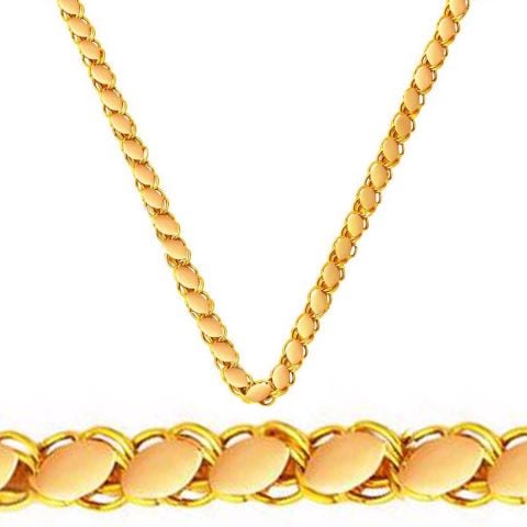 Pullu 14 Ayar Altın Zincir - 65 cm