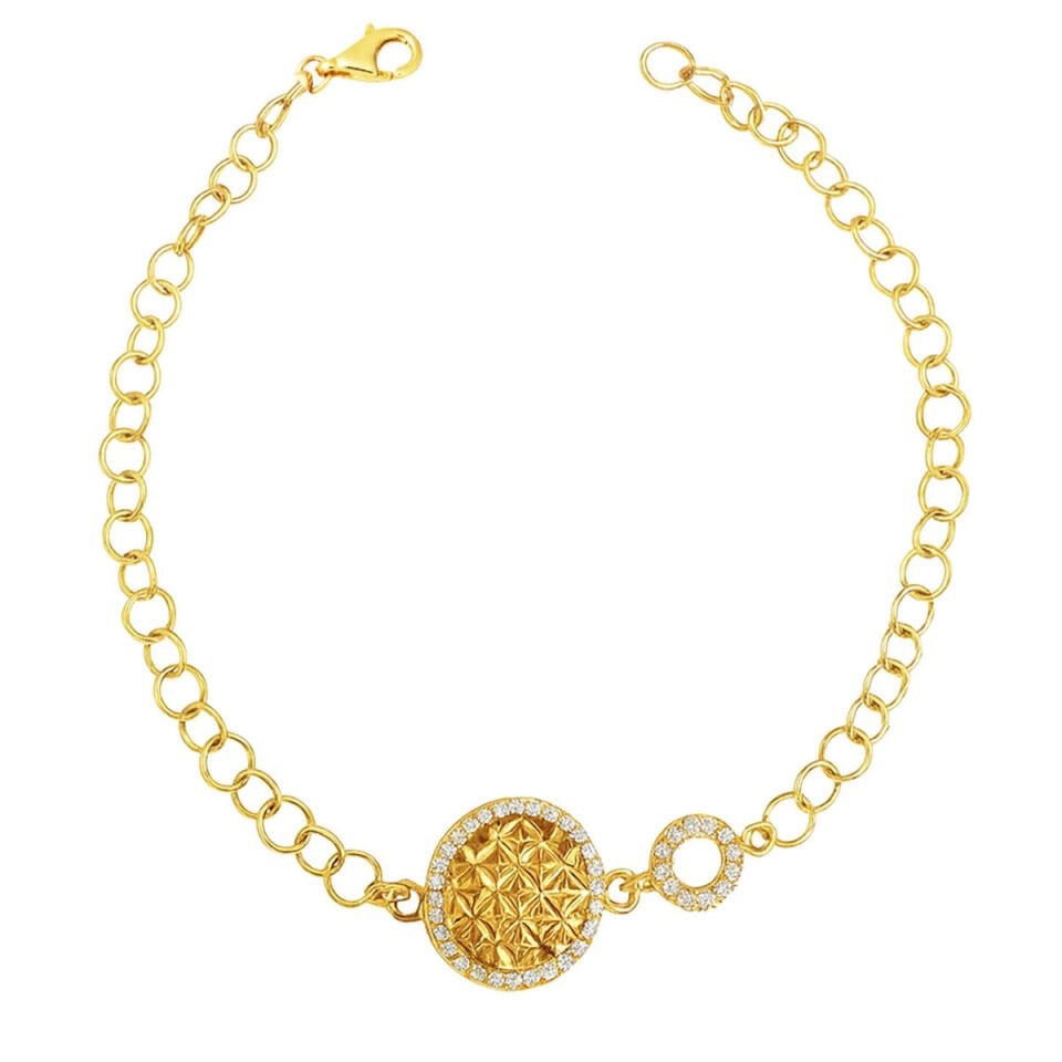 Yaşam Çiçeği Zarif 14 Ayar Altın Bileklik