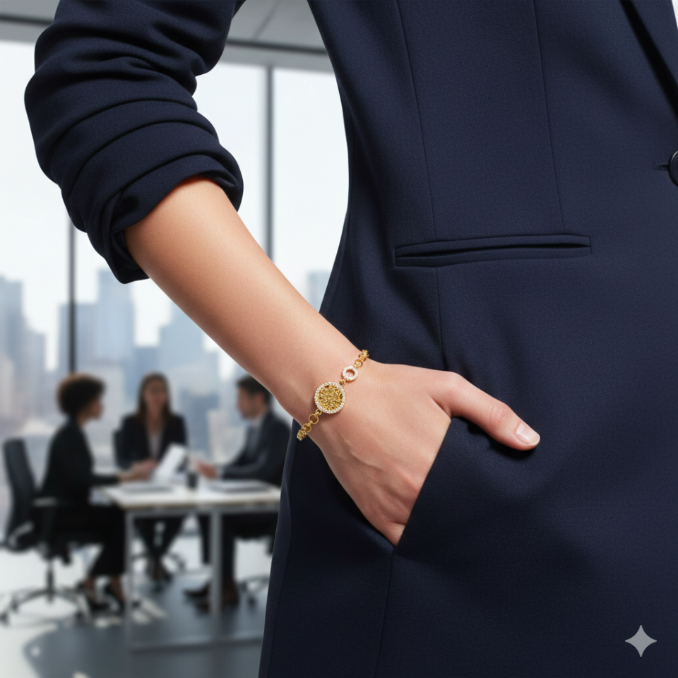 Yaşam Çiçeği Zarif 14 Ayar Altın Bileklik