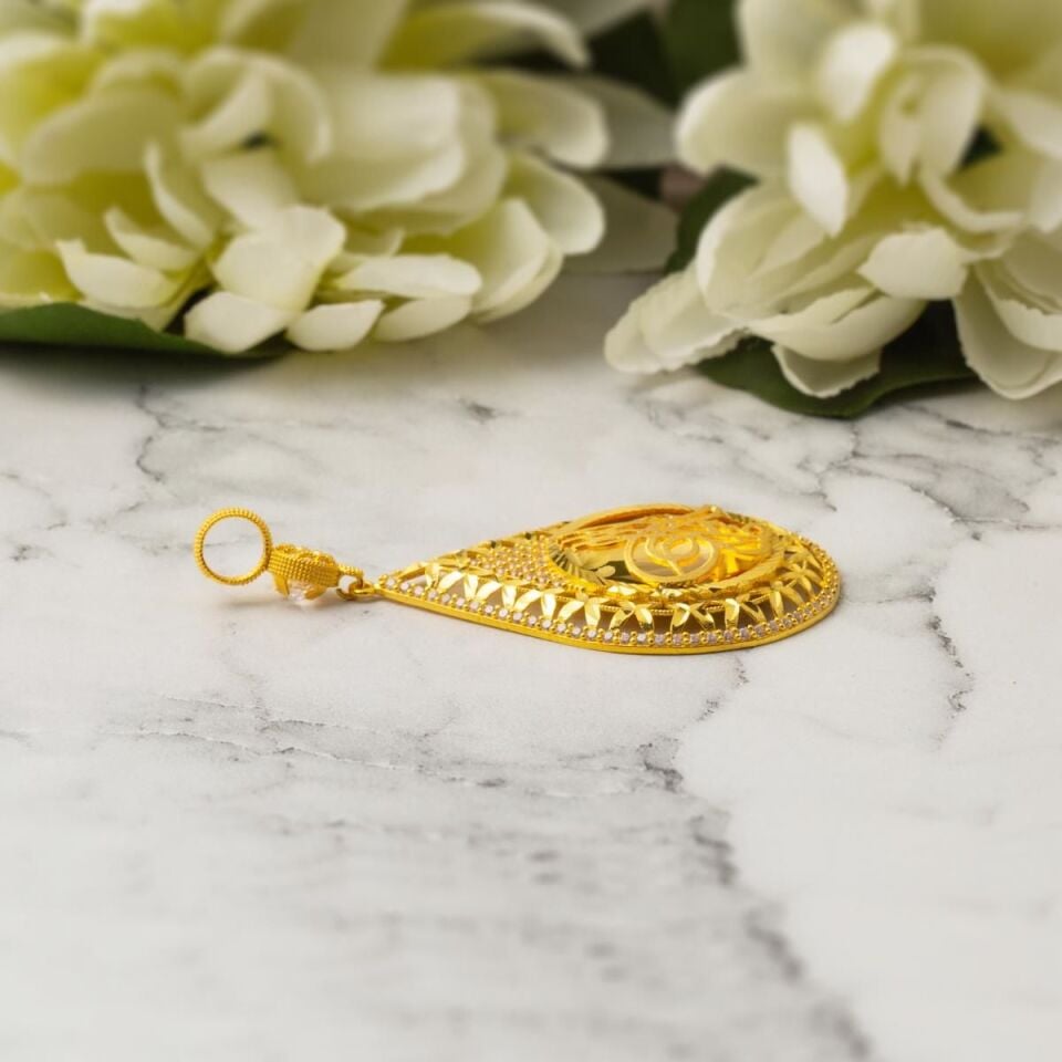 Yıldız Damla Tuğra Altın Kolye