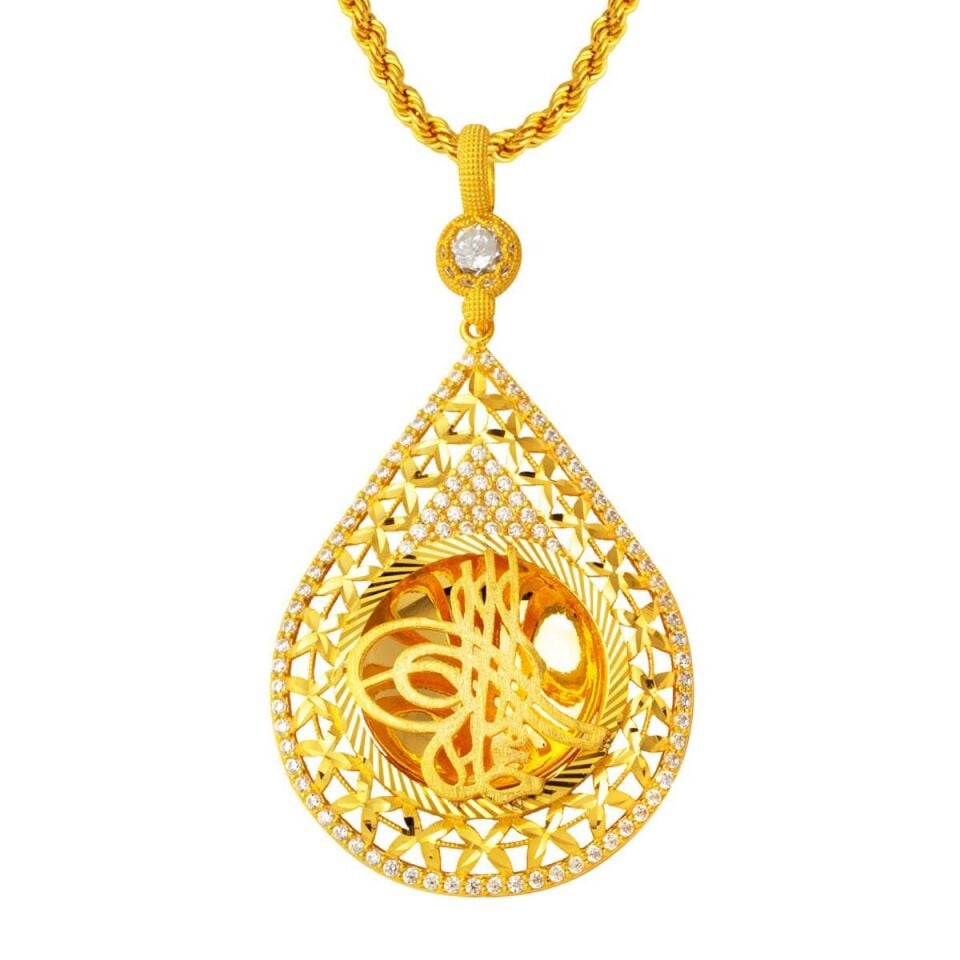 Yıldız Damla Tuğra Altın Kolye