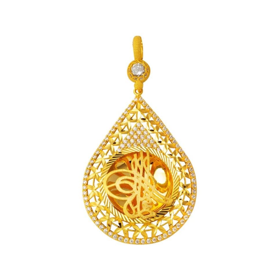 Yıldız Damla Tuğra Altın Kolye