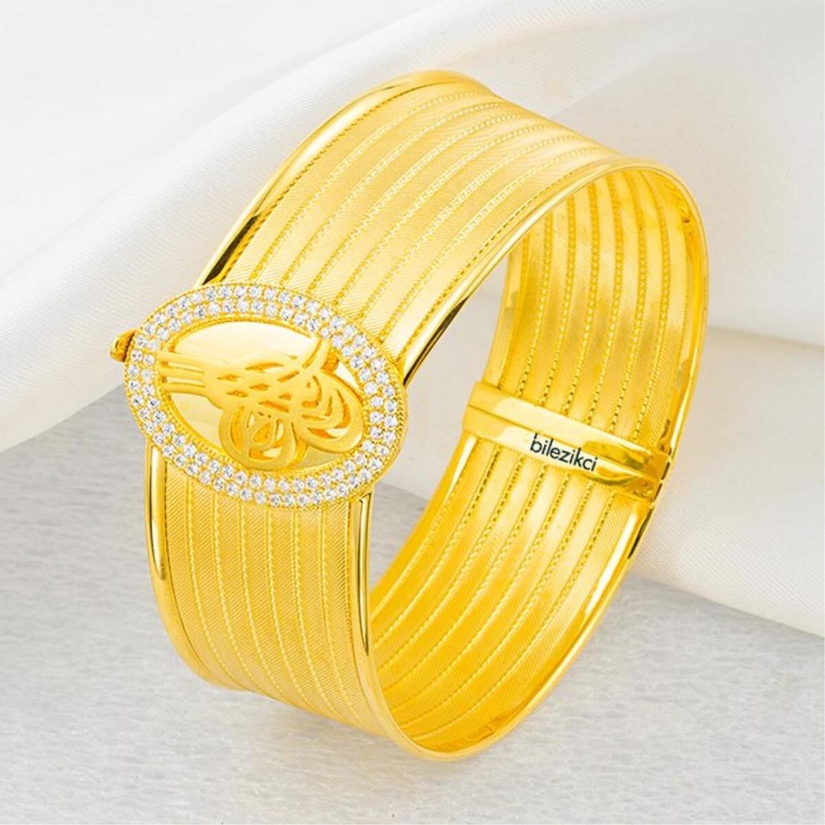 9 Sıralı Tuğralı Trabzon Hasır Altın Bilezik