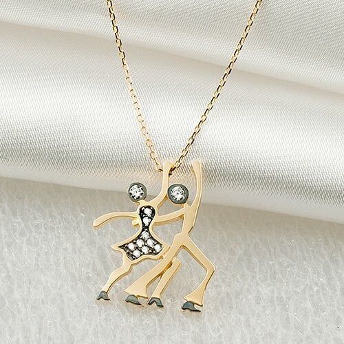 Jival Tango 14 Ayar Rose Altın Kolye