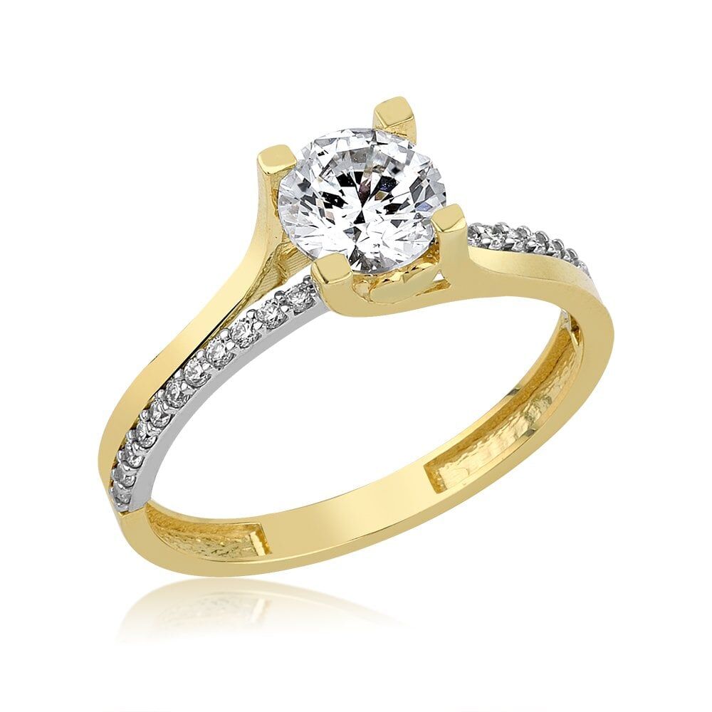 Sırataşlı Tektaş 14 Ayar Altın Yüzük