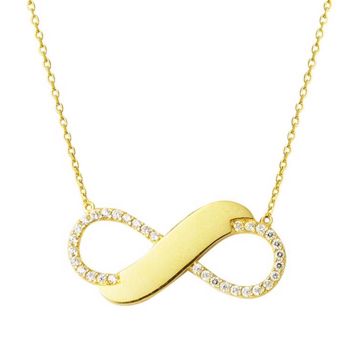 14 Ayar Altın Sonsuzluk Kolye