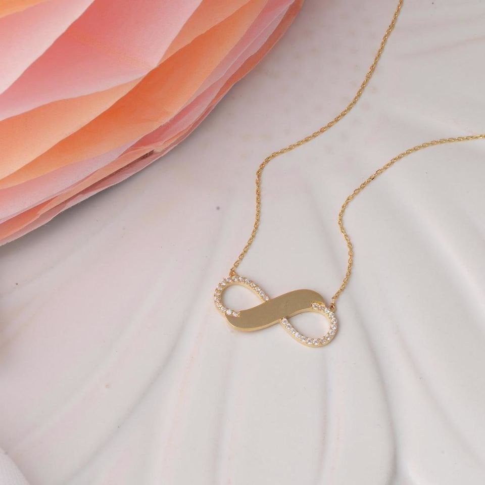 14 Ayar Altın Sonsuzluk Kolye