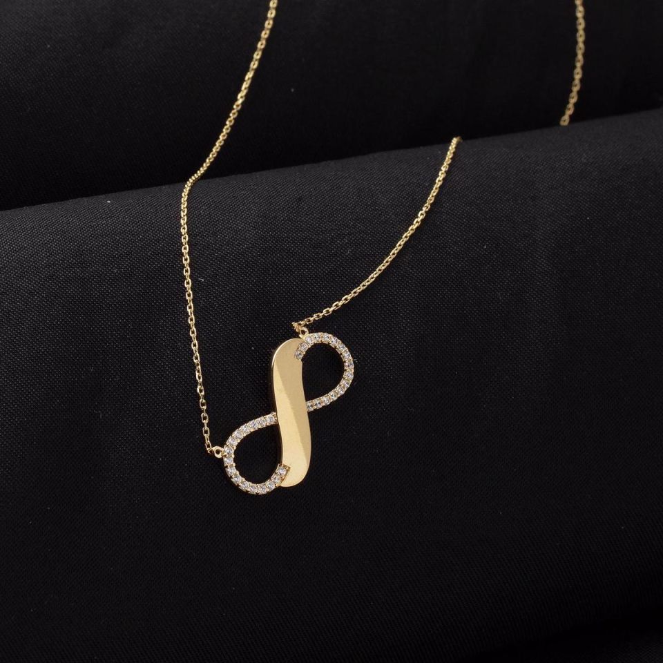 14 Ayar Altın Sonsuzluk Kolye