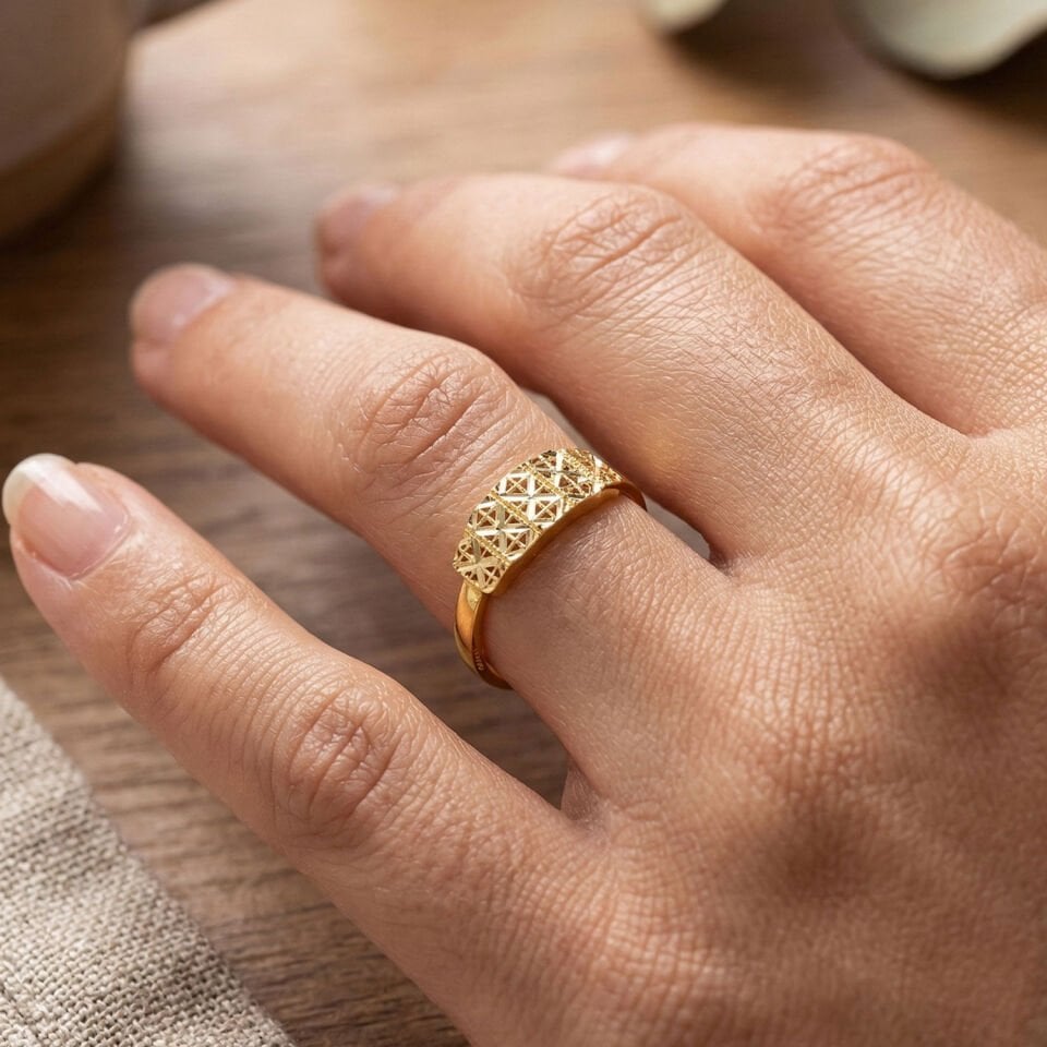 Telkari 14 Ayar Altın Yüzük