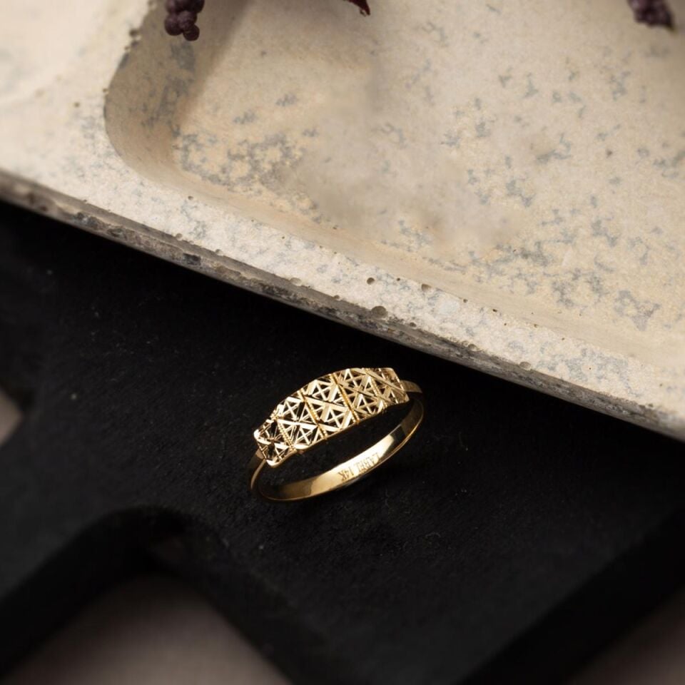 Telkari 14 Ayar Altın Yüzük