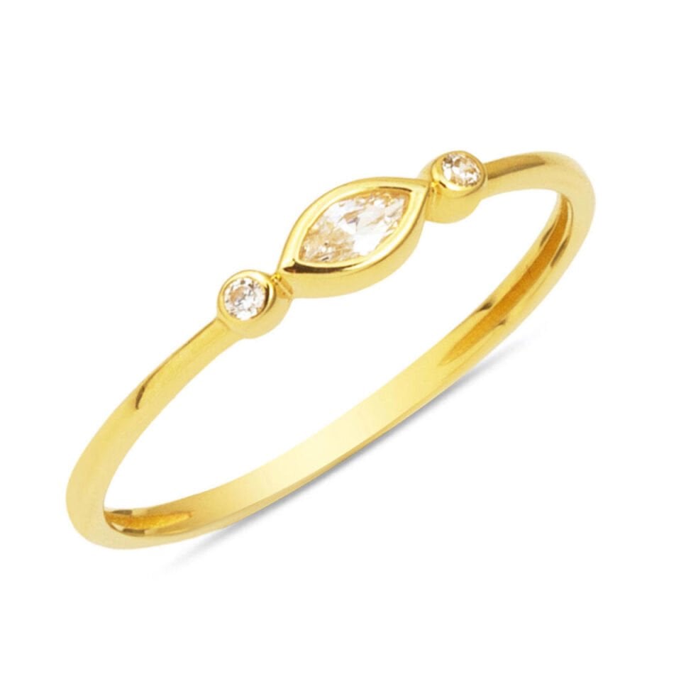 Markiz 14 Ayar Altın Sade Yüzük