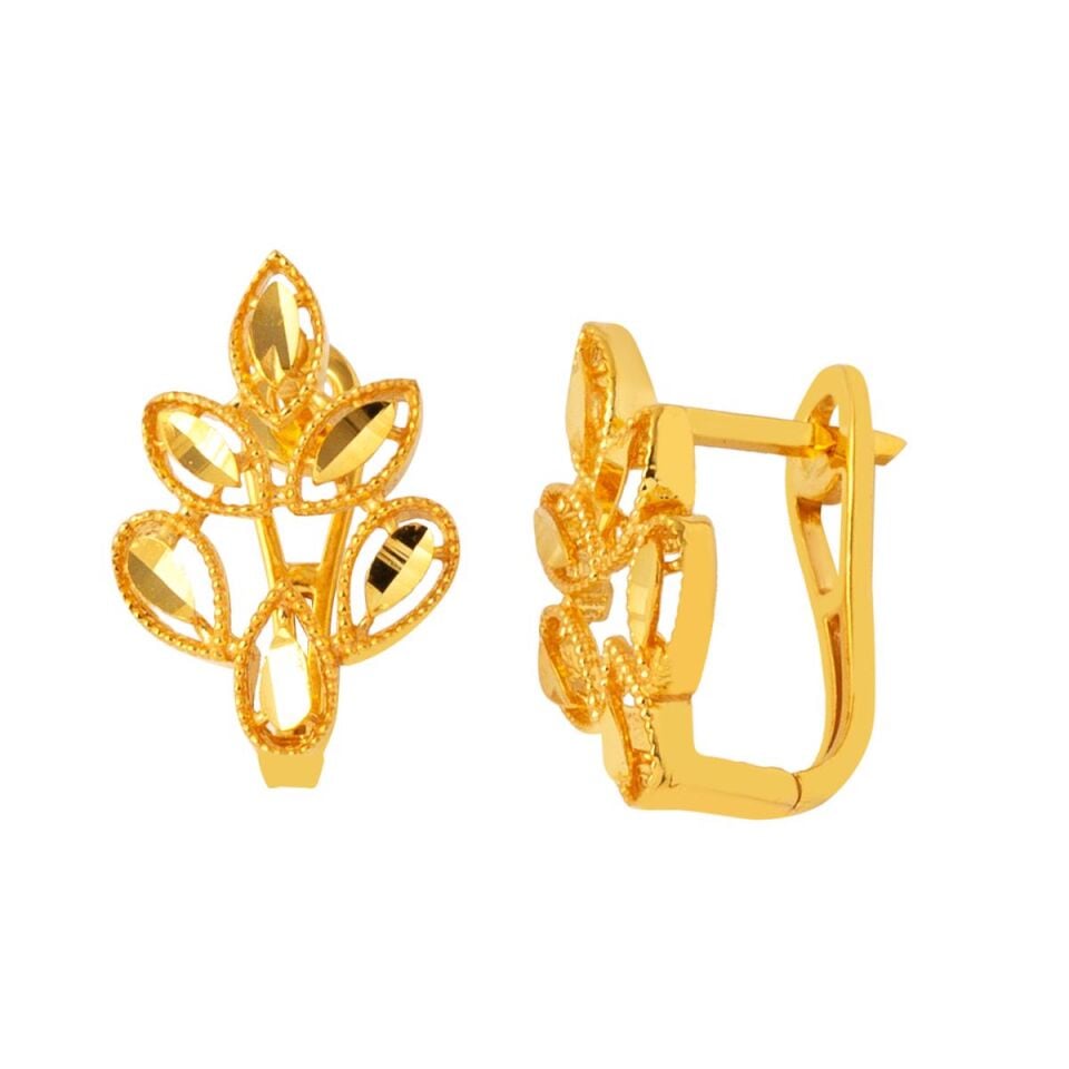 Sarmaşık 22 Ayar Altın Küpe