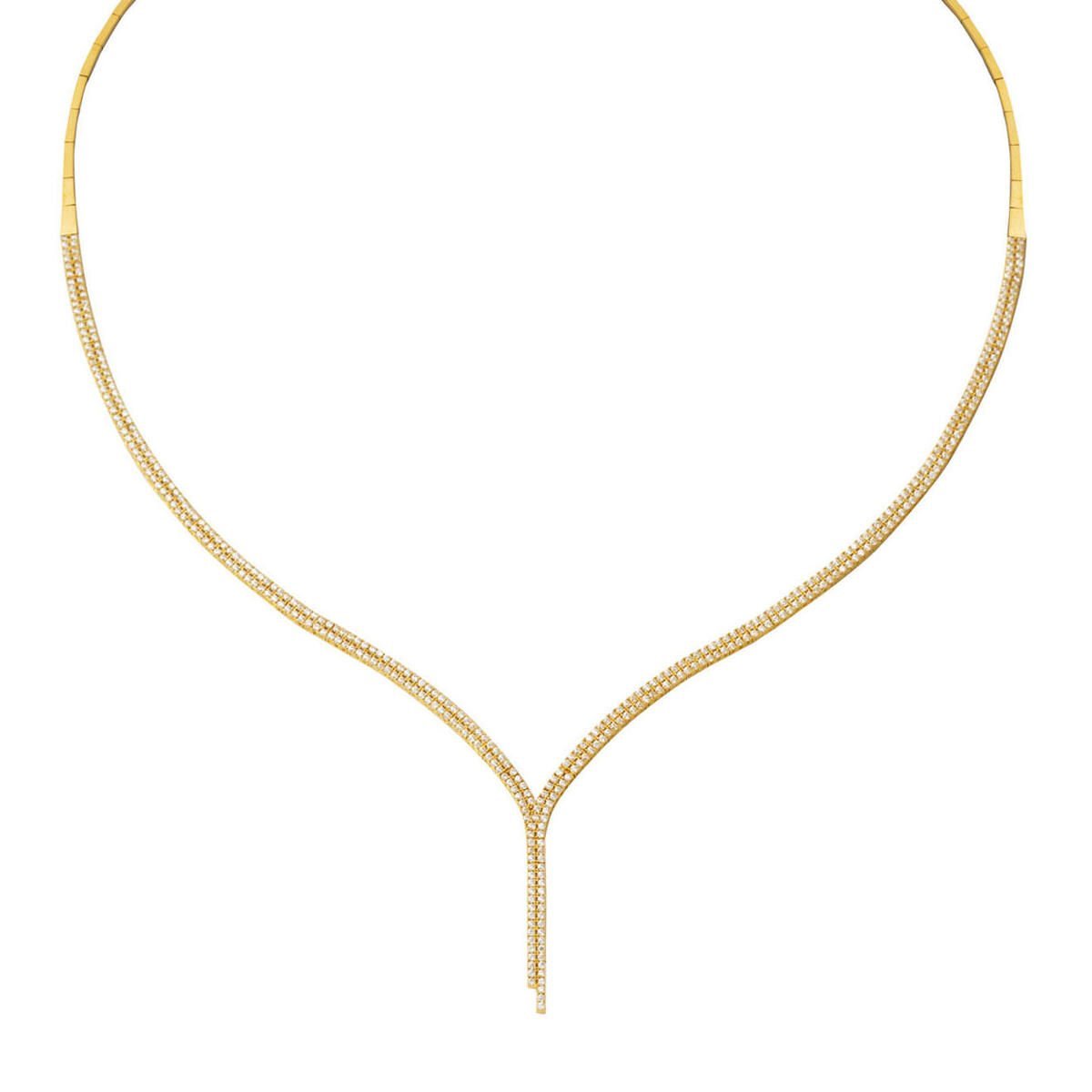 2 Sıra Suyolu 14 Ayar Altın Gerdanlık Kolye