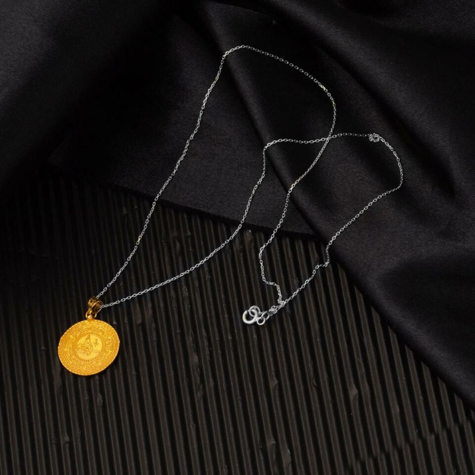 22 Ayar Tuğralı Altın Kolye Ucu