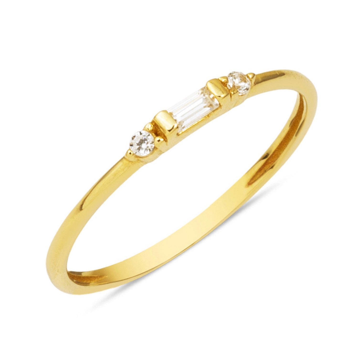 Minimal Baget Altın Yüzük 14 Ayar