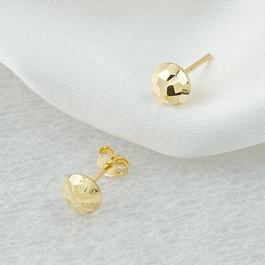 14 Ayar Altın Disko Top Küpe