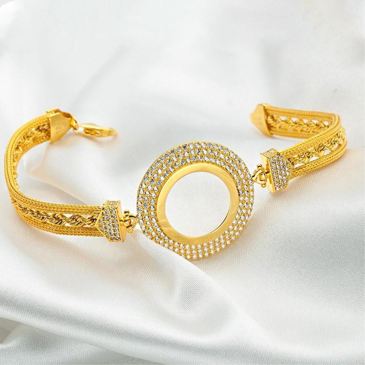 Favori Gold Çeyrek Altın Çerçeveli Bileklik
