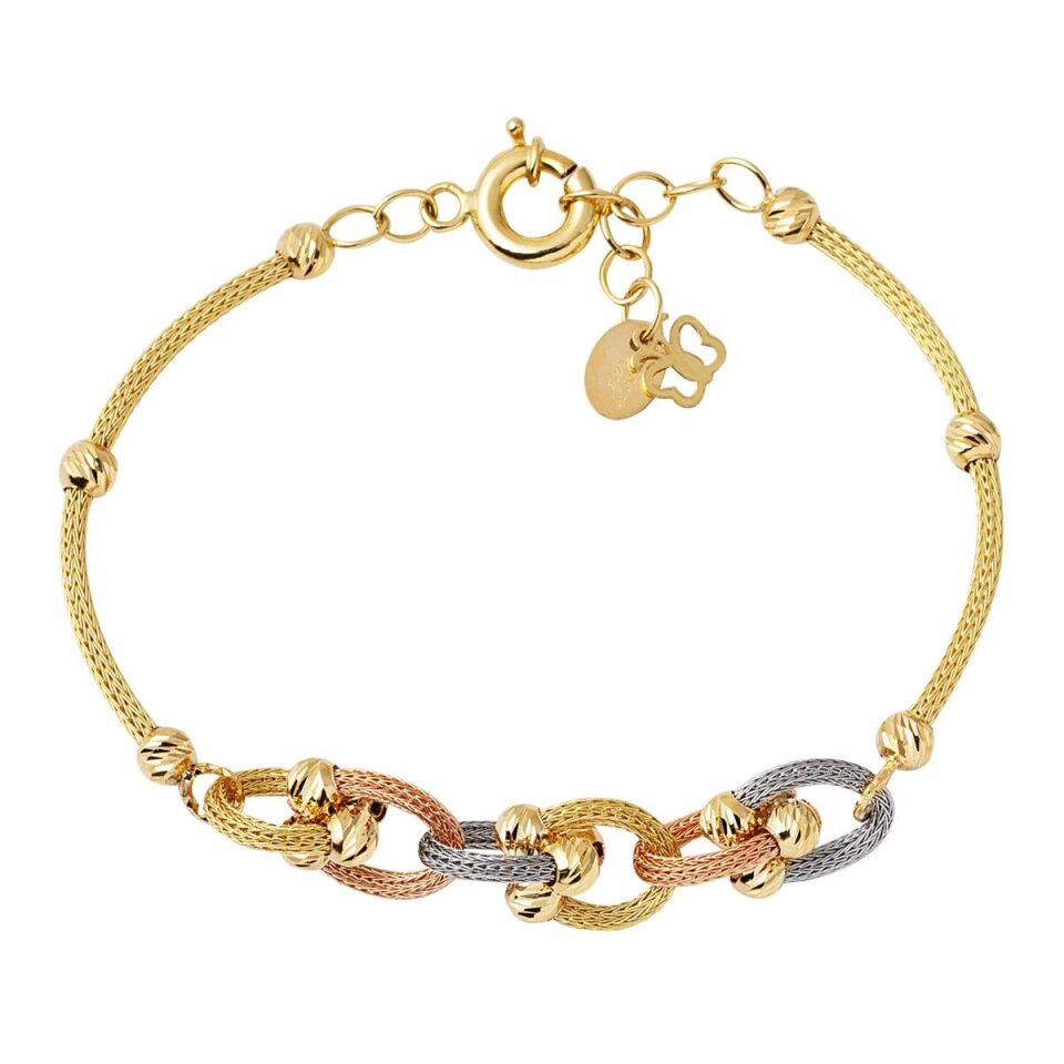 Toplu Halkalar 14 Ayar Altın Bileklik