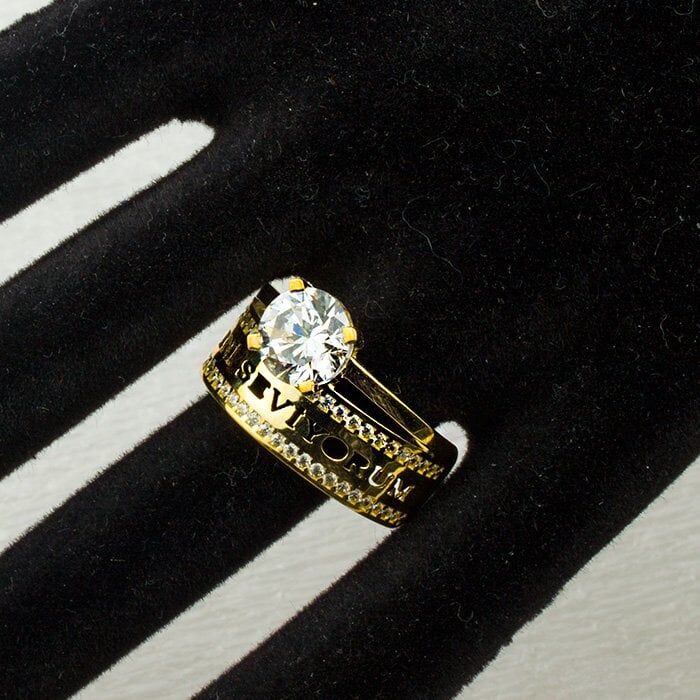 Seni Seviyorum Tektaşlı 14 Ayar Altın Yüzük