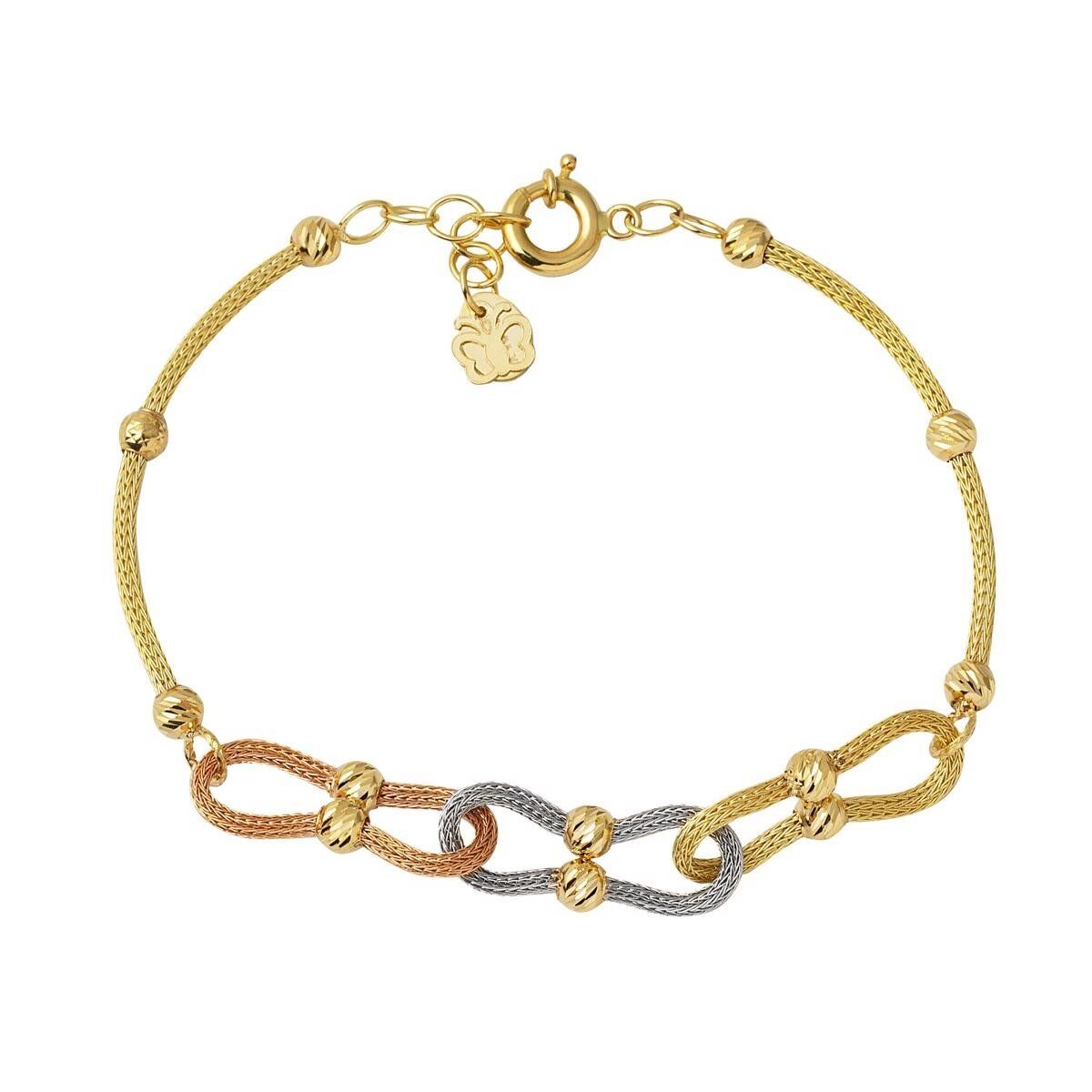 Sonsuzluk Halkalar 14 Ayar Altın Bileklik