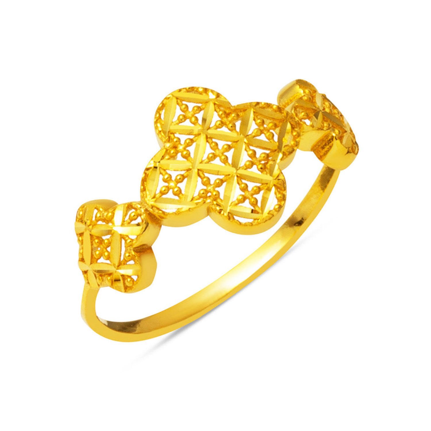 Yonca Sarmaşık 22 Ayar Altın Yüzük