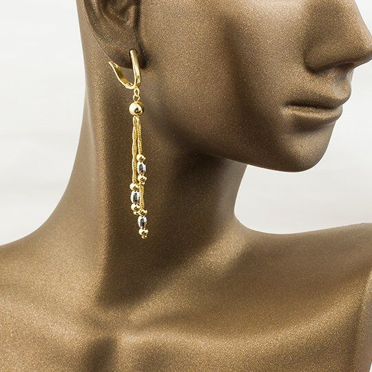 14 Ayar Altın Zincir Küpe