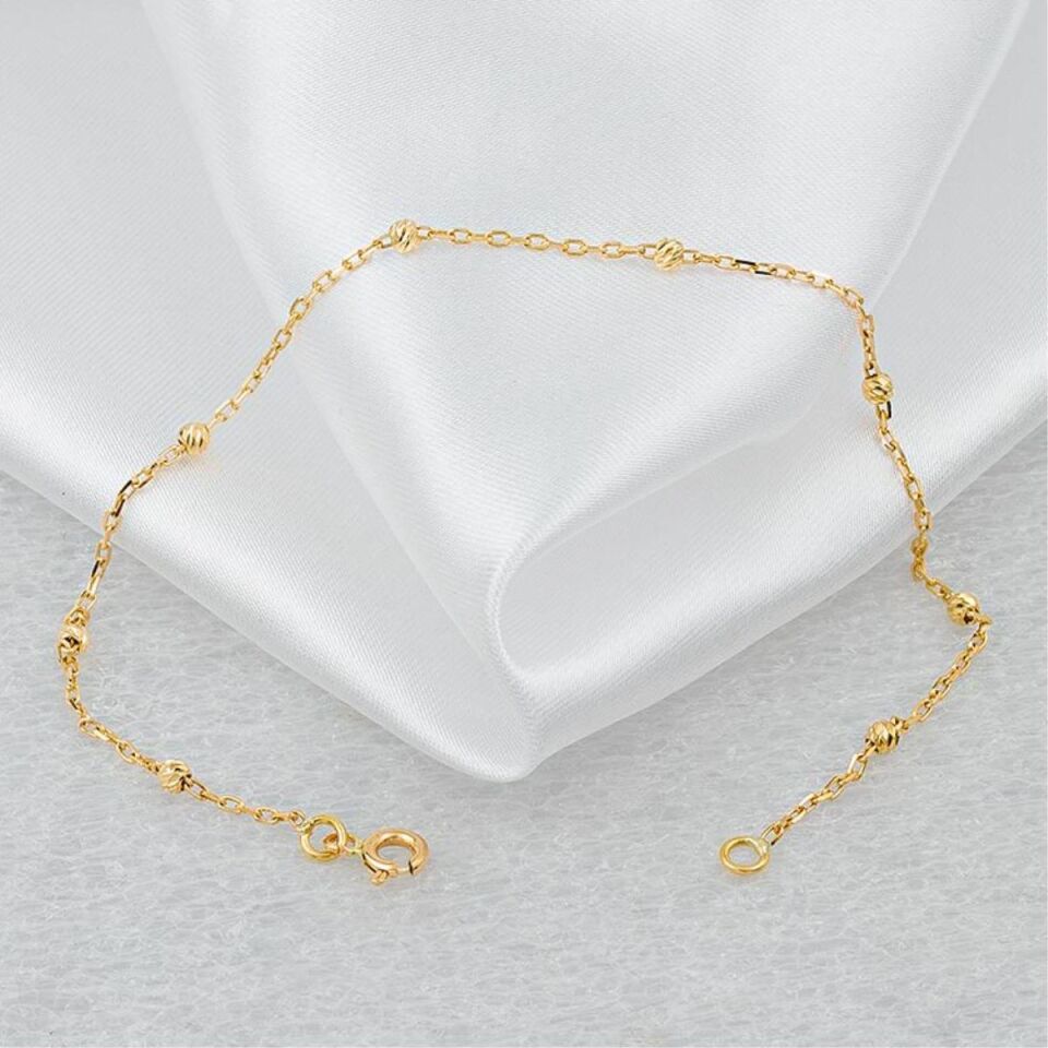 Top Top Altınlı 22 Ayar Taşsız Bileklik