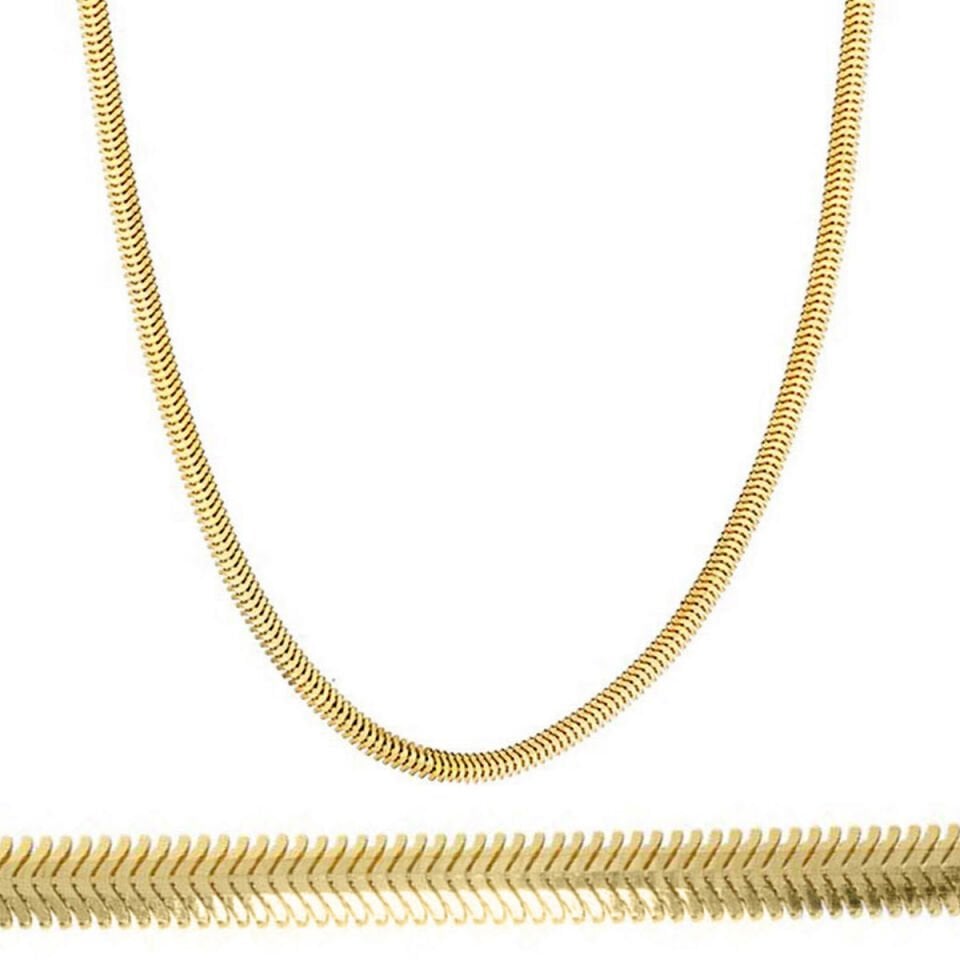 Balıksırtı Altın Boyun Zinciri - 50 cm