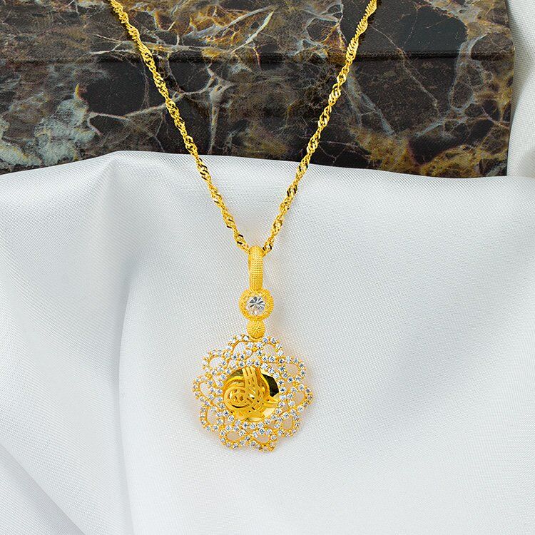 Sonsuzluklu Tuğralı 14 Ayar Altın Kolye