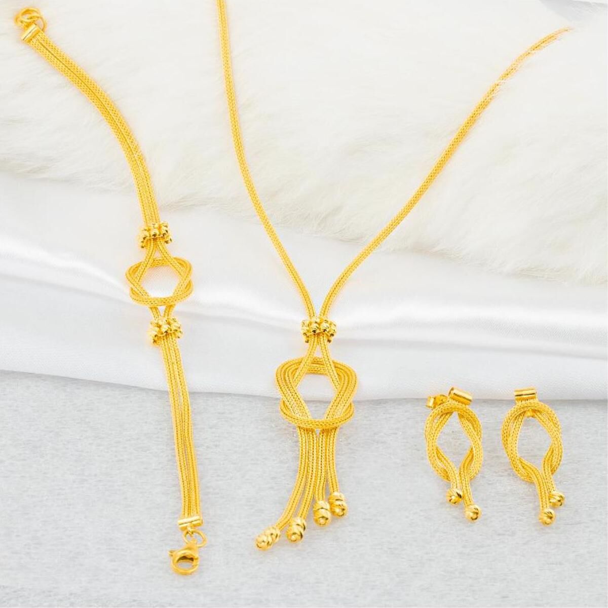 El Örgüsü Taşsız 22 Ayar Altın Set