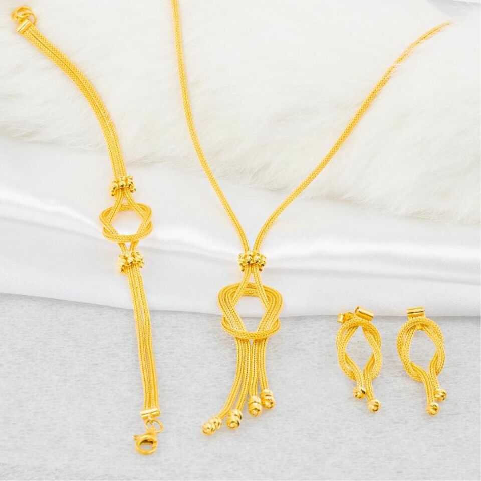 El Örgüsü Taşsız 22 Ayar Altın Set