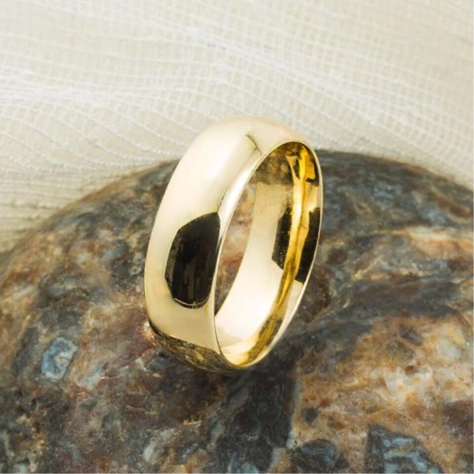 7 mm Enli 14 Ayar Altın Evlilik Yüzüğü