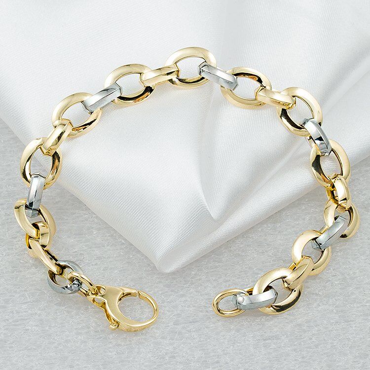 Zincir 14 Ayar Altın Taşsız Bileklik