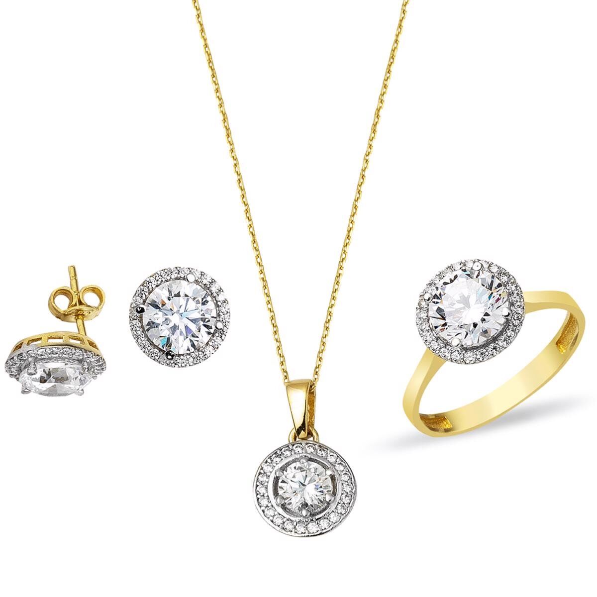 Kardelen 3'lü Altın Nişan Seti