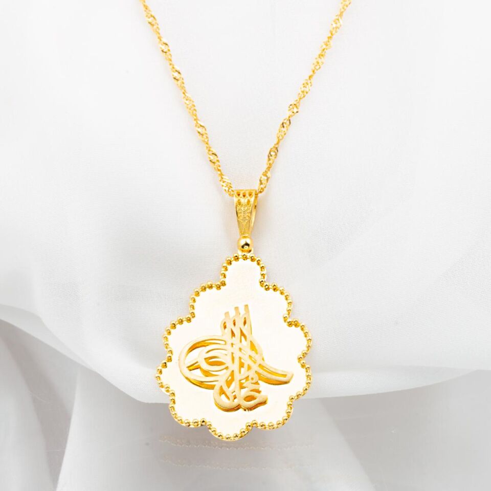 Tuğralı 8 Ayar Taşsız Altın Kolye