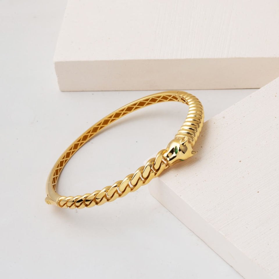 14 Ayar Puma Kelepçe Altın Bilezik