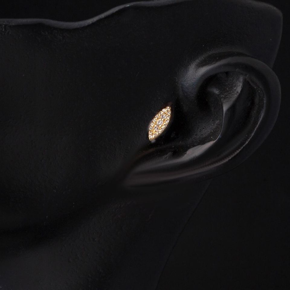 14 Ayar Altın Piercing Tragus Küpe
